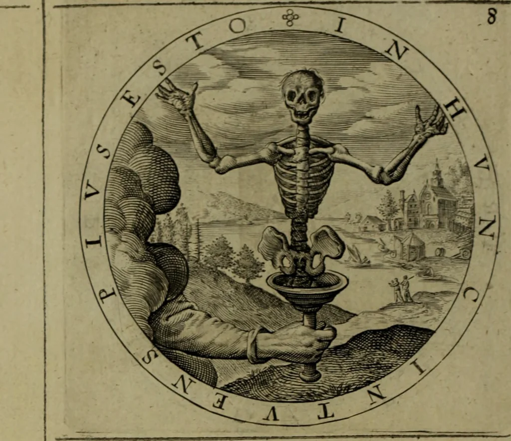 An illustration from A collection of emblemes, ancient and moderne : quickened vvith metricall illvstrations, both morall and divine, and disposed into lotteries, that instruction and good counsell may bee furthered by an honest and pleasant recreation, 1635, leaf 33