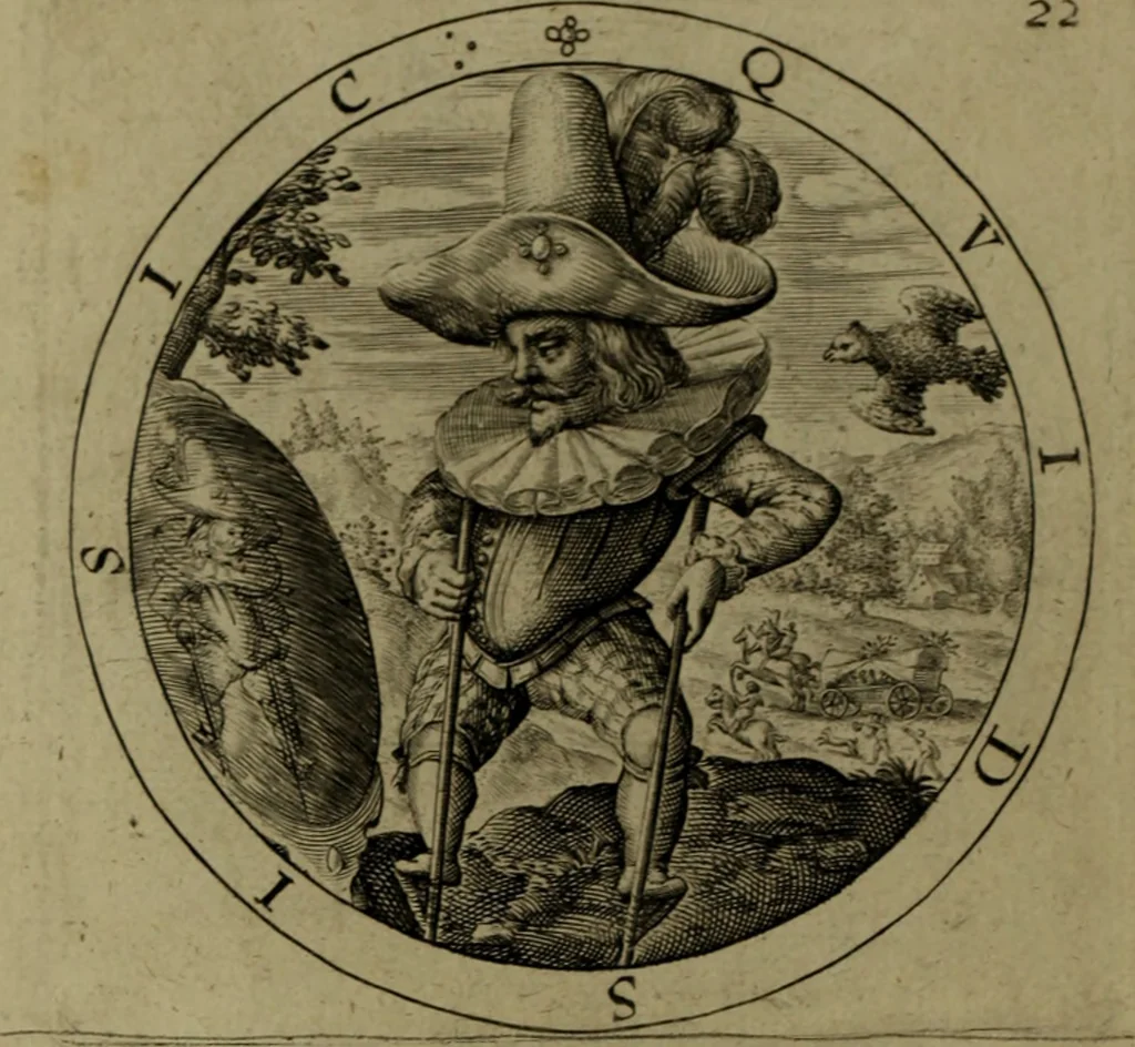 An illustration from A collection of emblemes, ancient and moderne : quickened vvith metricall illvstrations, both morall and divine, and disposed into lotteries, that instruction and good counsell may bee furthered by an honest and pleasant recreation, 1635, leaf 39