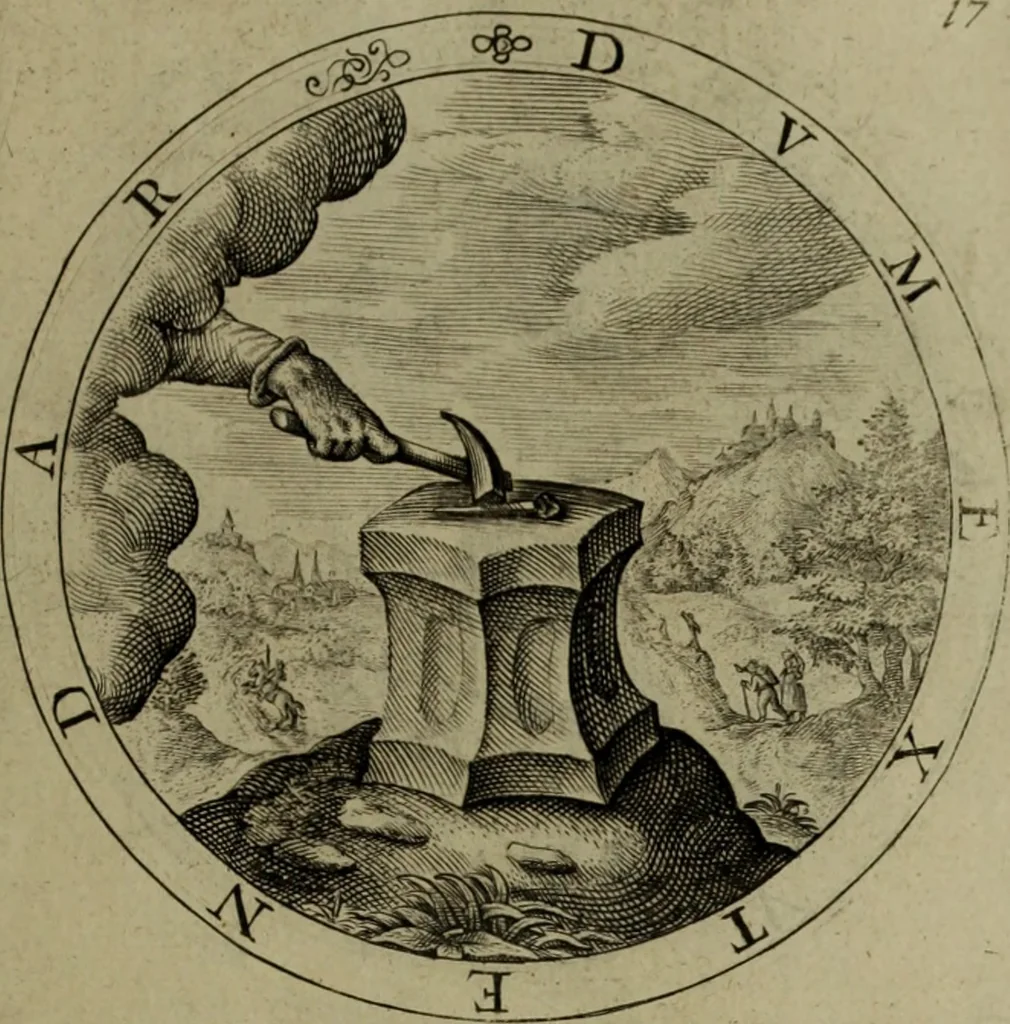 An illustration from A collection of emblemes, ancient and moderne : quickened vvith metricall illvstrations, both morall and divine, and disposed into lotteries, that instruction and good counsell may bee furthered by an honest and pleasant recreation, 1635, leaf 42