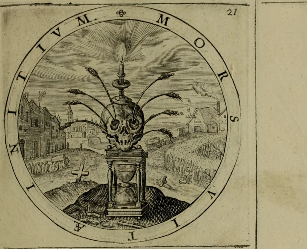 An illustration from A collection of emblemes, ancient and moderne : quickened vvith metricall illvstrations, both morall and divine, and disposed into lotteries, that instruction and good counsell may bee furthered by an honest and pleasant recreation, 1635, leaf 46