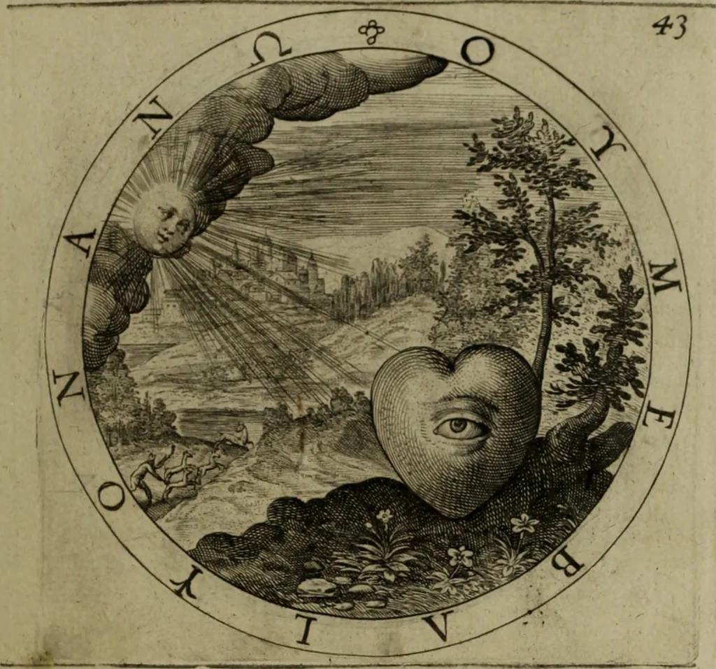 An illustration from A collection of emblemes, ancient and moderne : quickened vvith metricall illvstrations, both morall and divine, and disposed into lotteries, that instruction and good counsell may bee furthered by an honest and pleasant recreation, 1635, leaf 68