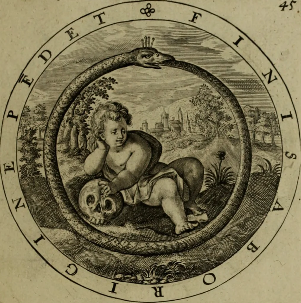 An illustration from A collection of emblemes, ancient and moderne : quickened vvith metricall illvstrations, both morall and divine, and disposed into lotteries, that instruction and good counsell may bee furthered by an honest and pleasant recreation, 1635, leaf 70