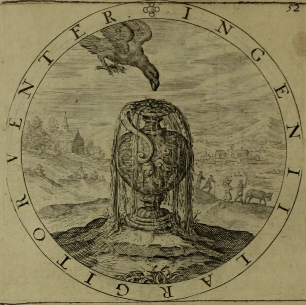 An illustration from A collection of emblemes, ancient and moderne : quickened vvith metricall illvstrations, both morall and divine, and disposed into lotteries, that instruction and good counsell may bee furthered by an honest and pleasant recreation, 1635, leaf 95