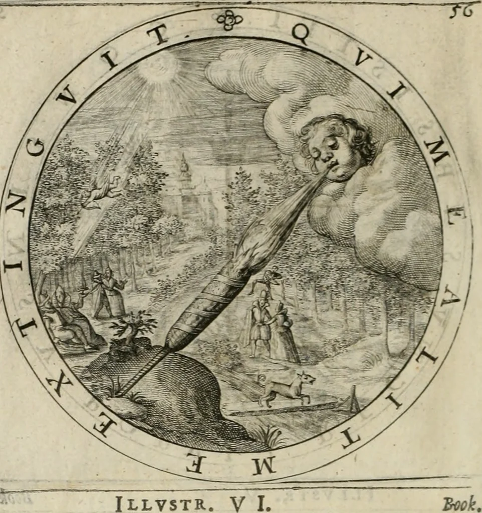 An illustration from A collection of emblemes, ancient and moderne : quickened vvith metricall illustrations, both morall and divine : and disposed into lotteries ..., 1635, leaf 101