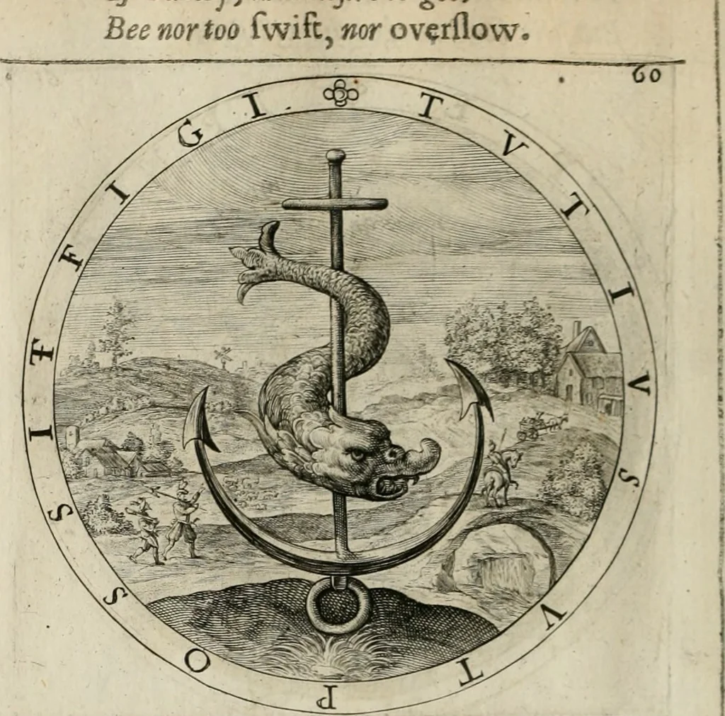 An illustration from A collection of emblemes, ancient and moderne : quickened vvith metricall illustrations, both morall and divine : and disposed into lotteries ..., 1635, leaf 105