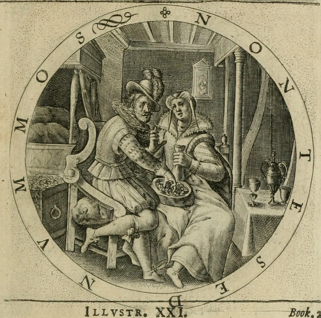 An illustration from A collection of emblemes, ancient and moderne : quickened vvith metricall illustrations, both morall and divine : and disposed into lotteries ..., 1635, leaf 116