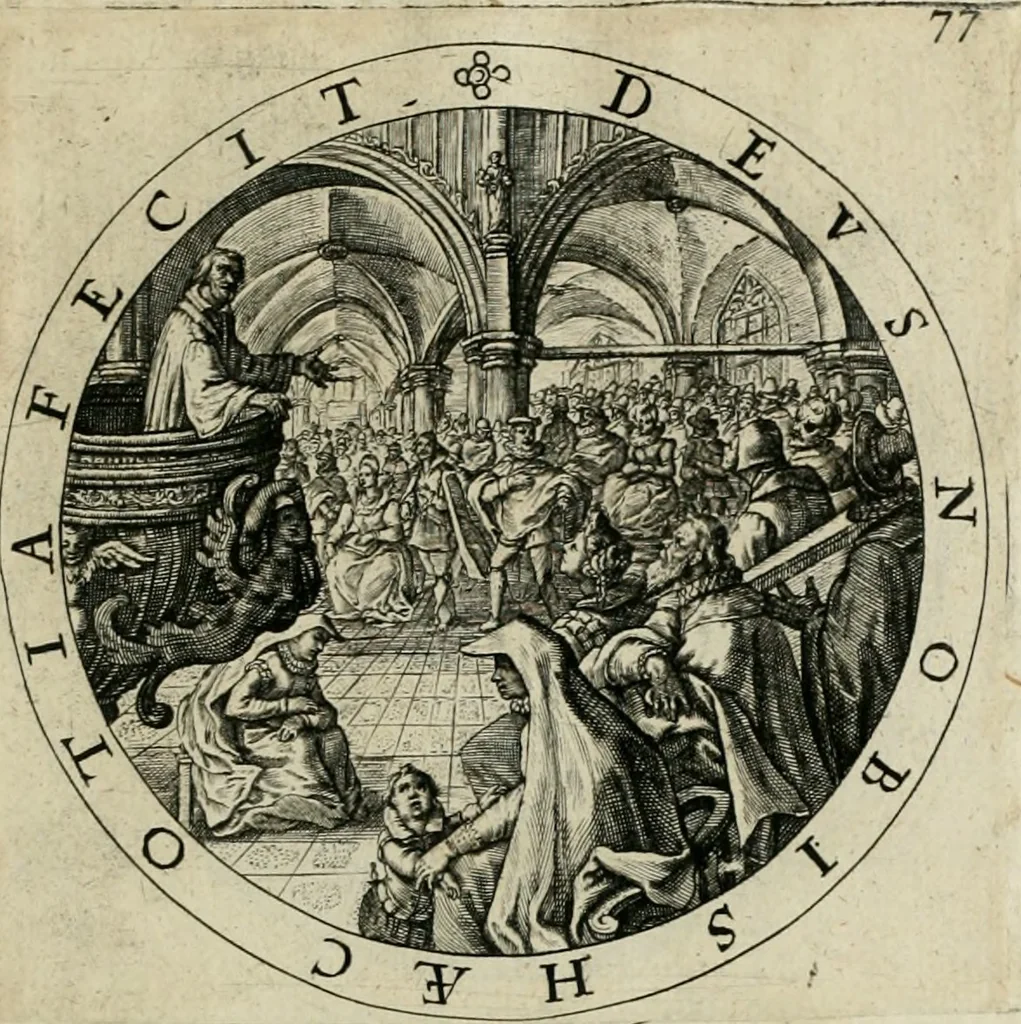 An illustration from A collection of emblemes, ancient and moderne : quickened vvith metricall illustrations, both morall and divine : and disposed into lotteries ..., 1635, leaf 122