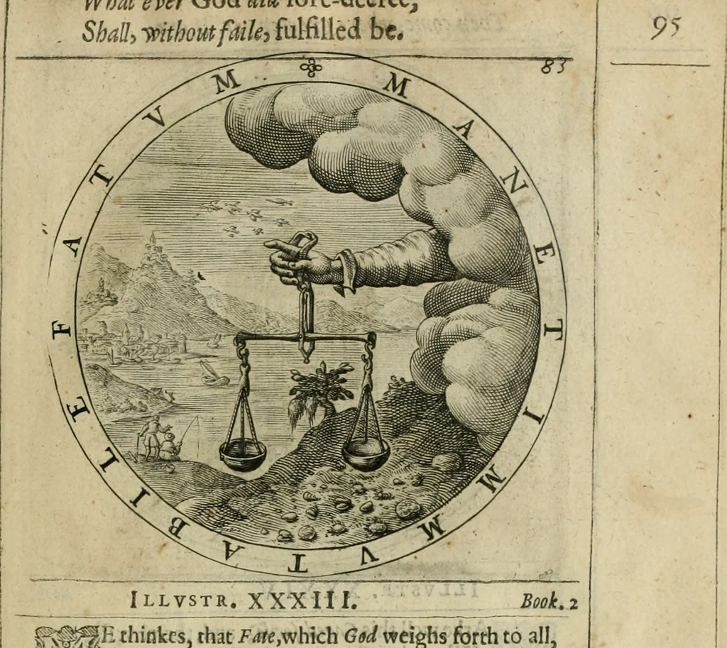 An illustration from A collection of emblemes, ancient and moderne : quickened vvith metricall illustrations, both morall and divine : and disposed into lotteries ..., 1635, leaf 128