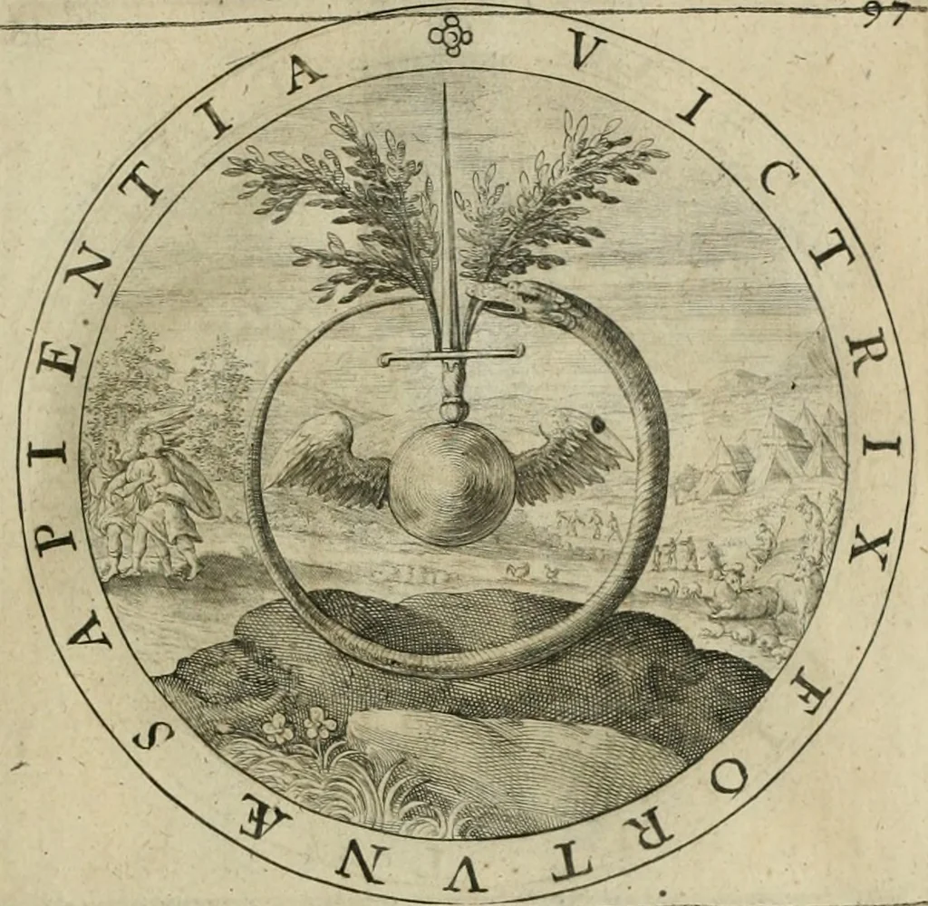 An illustration from A collection of emblemes, ancient and moderne : quickened vvith metricall illustrations, both morall and divine : and disposed into lotteries ..., 1635, leaf 142