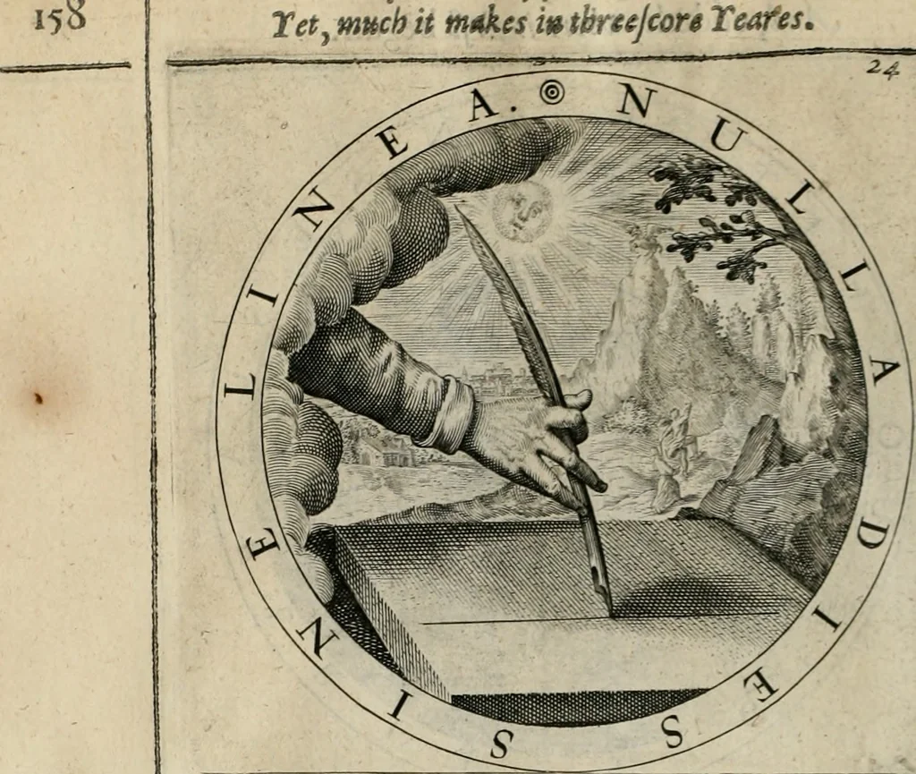 An illustration from A collection of emblemes, ancient and moderne : quickened vvith metricall illustrations, both morall and divine : and disposed into lotteries ..., 1635, leaf 187
