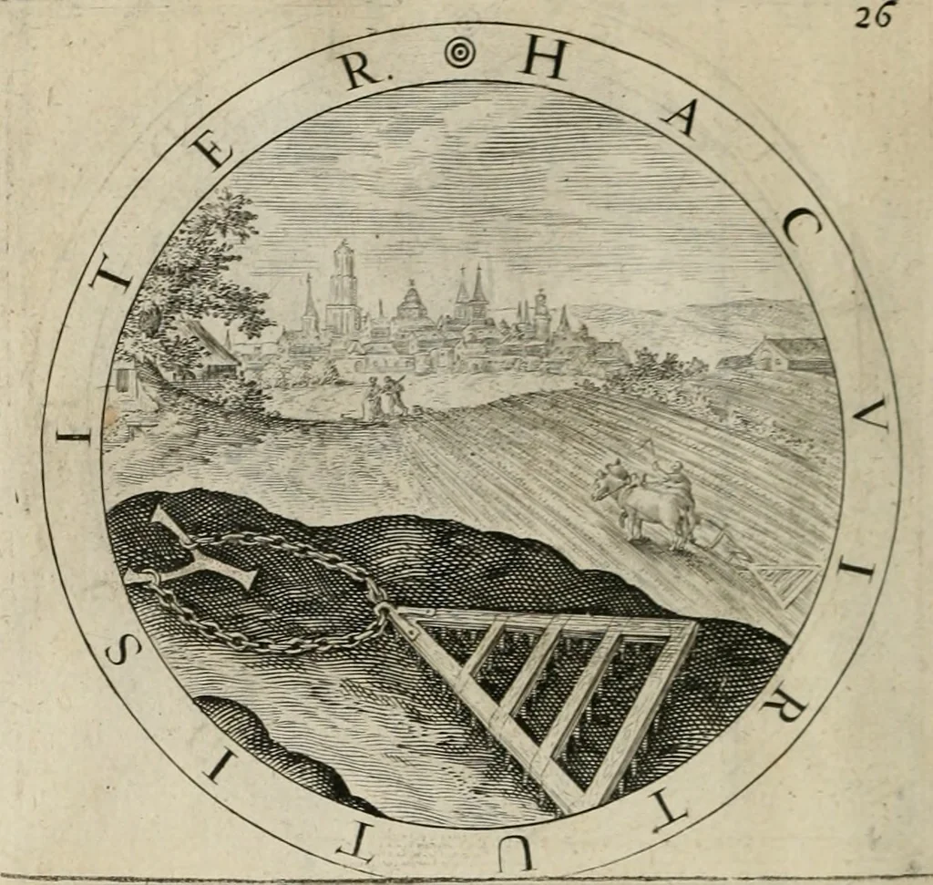 An illustration from A collection of emblemes, ancient and moderne : quickened vvith metricall illustrations, both morall and divine : and disposed into lotteries ..., 1635, leaf 189