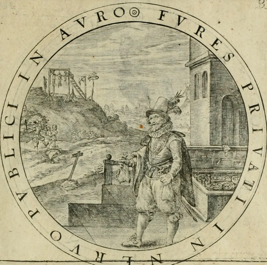 An illustration from A collection of emblemes, ancient and moderne : quickened vvith metricall illustrations, both morall and divine : and disposed into lotteries ..., 1635, leaf 196