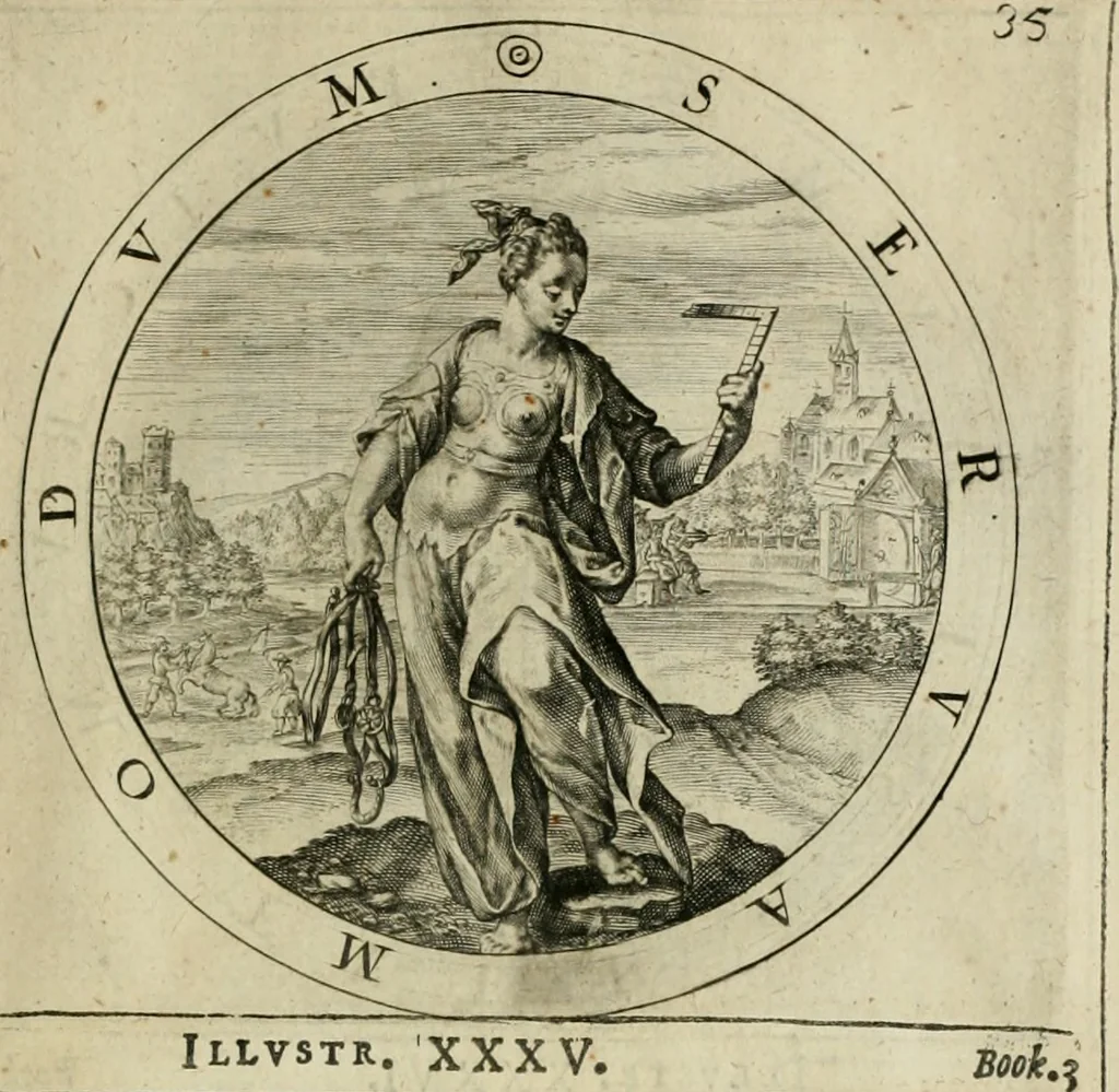 An illustration from A collection of emblemes, ancient and moderne : quickened vvith metricall illustrations, both morall and divine : and disposed into lotteries ..., 1635, leaf 198