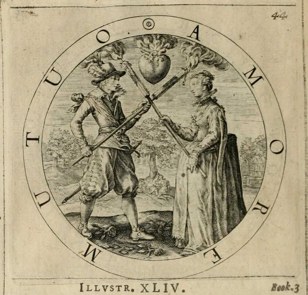 An illustration from A collection of emblemes, ancient and moderne : quickened vvith metricall illustrations, both morall and divine : and disposed into lotteries ..., 1635, leaf 207