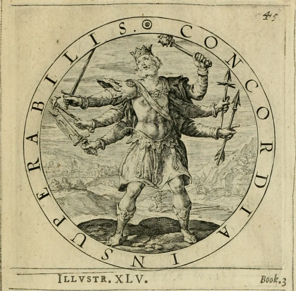 An illustration from A collection of emblemes, ancient and moderne : quickened vvith metricall illustrations, both morall and divine : and disposed into lotteries ..., 1635, leaf 208