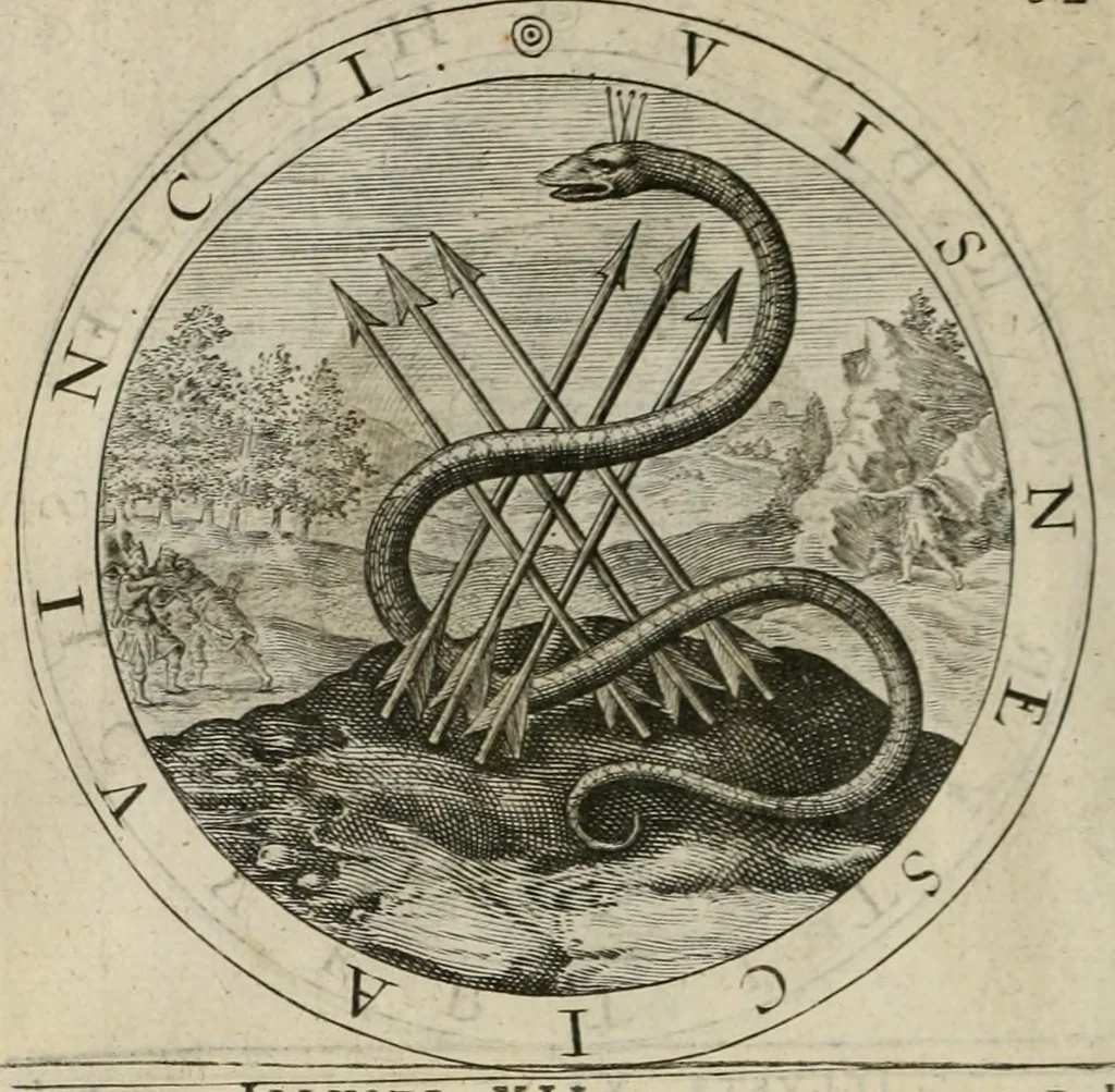 An illustration from A collection of emblemes, ancient and moderne : quickened vvith metricall illustrations, both morall and divine : and disposed into lotteries ..., 1635, leaf 243