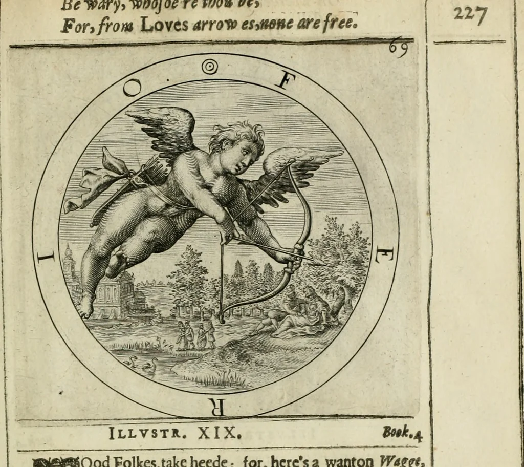 An illustration from A collection of emblemes, ancient and moderne : quickened vvith metricall illustrations, both morall and divine : and disposed into lotteries ..., 1635, leaf 250
