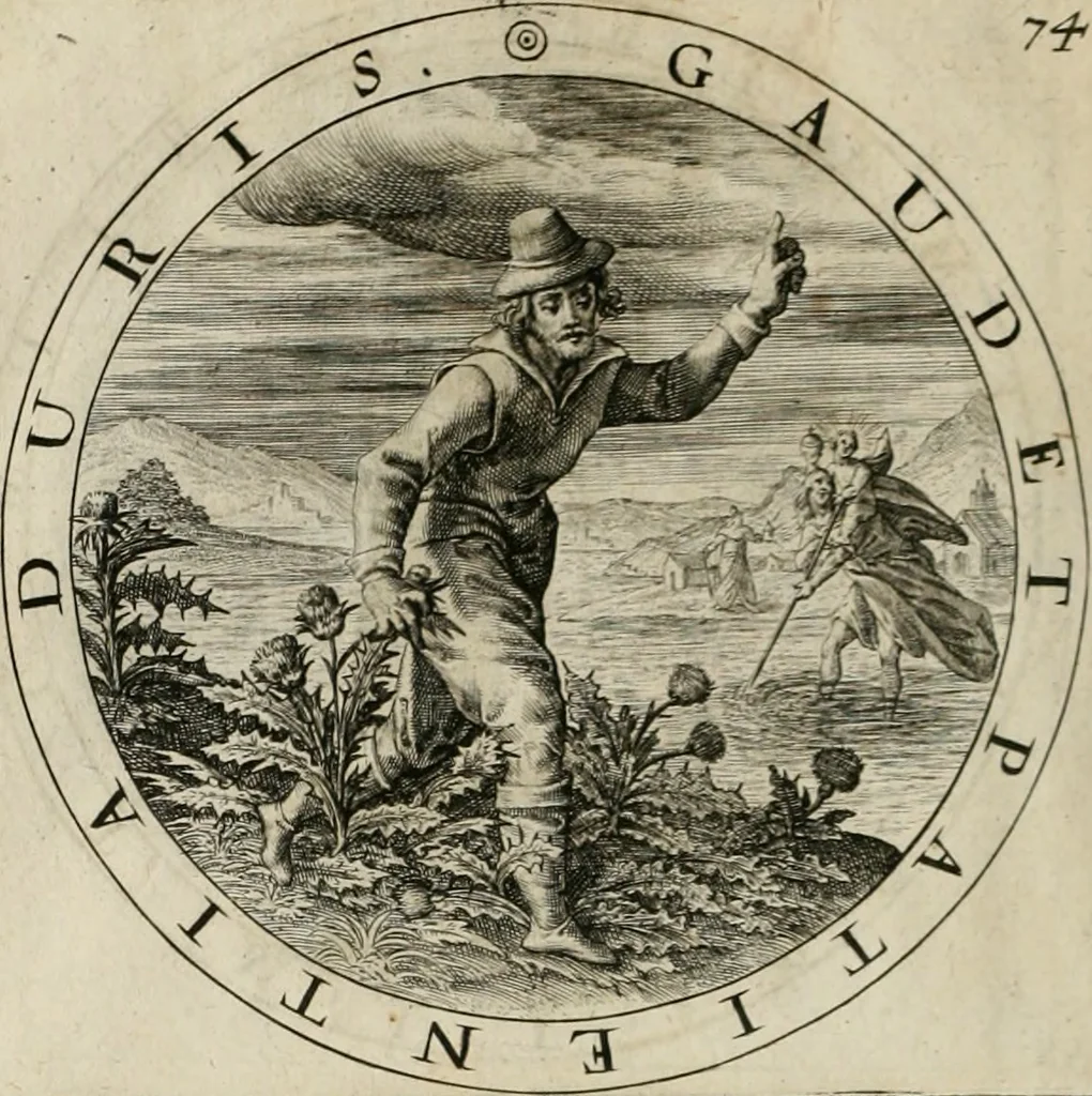 An illustration from A collection of emblemes, ancient and moderne : quickened vvith metricall illustrations, both morall and divine : and disposed into lotteries ..., 1635, leaf 255