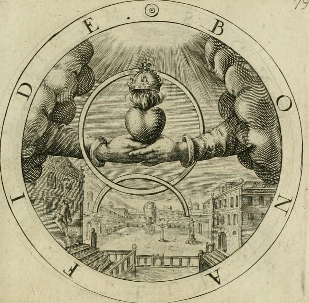 An illustration from A collection of emblemes, ancient and moderne : quickened vvith metricall illustrations, both morall and divine : and disposed into lotteries ..., 1635, leaf 260