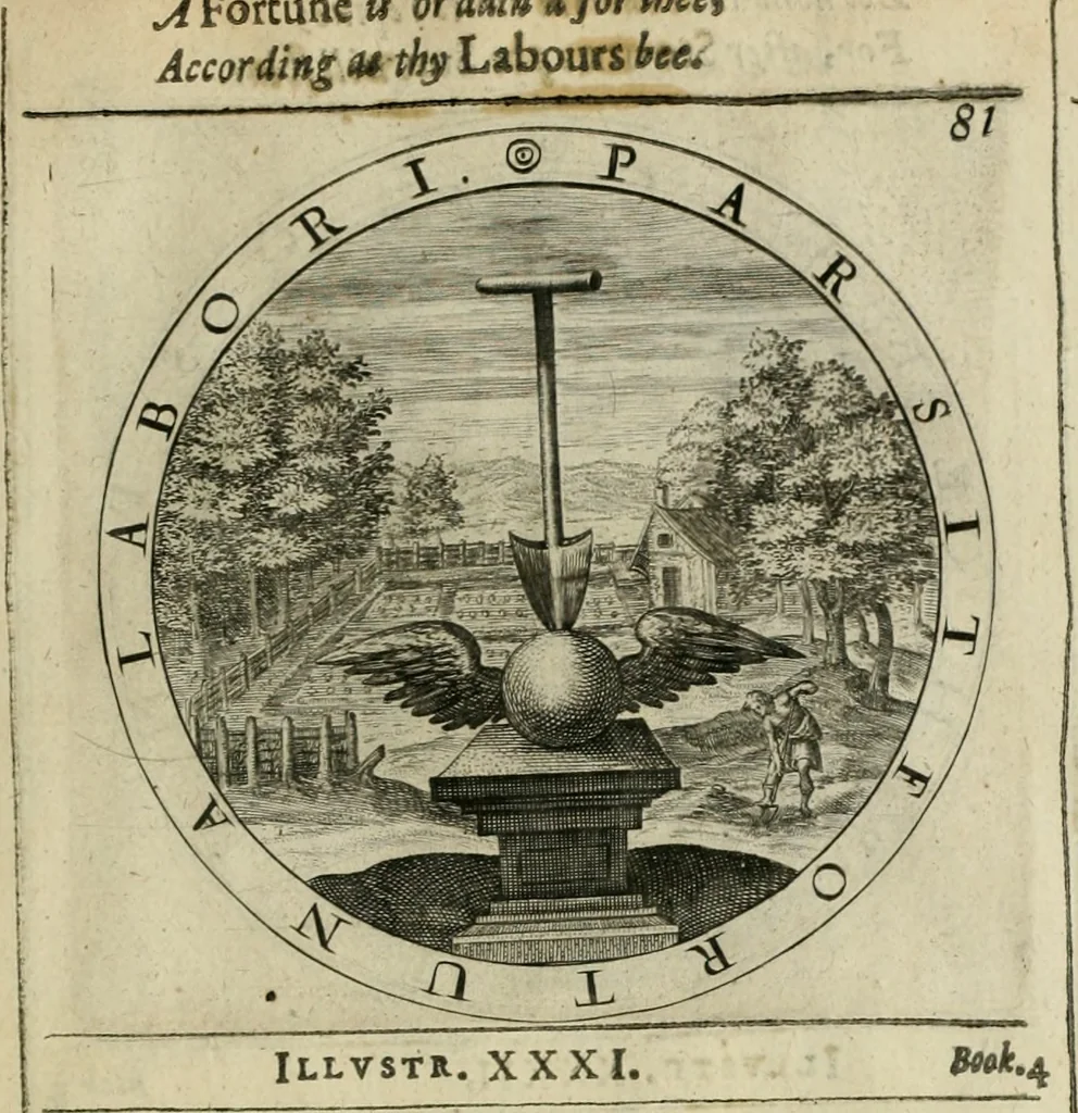 An illustration from A collection of emblemes, ancient and moderne : quickened vvith metricall illustrations, both morall and divine : and disposed into lotteries ..., 1635, leaf 262