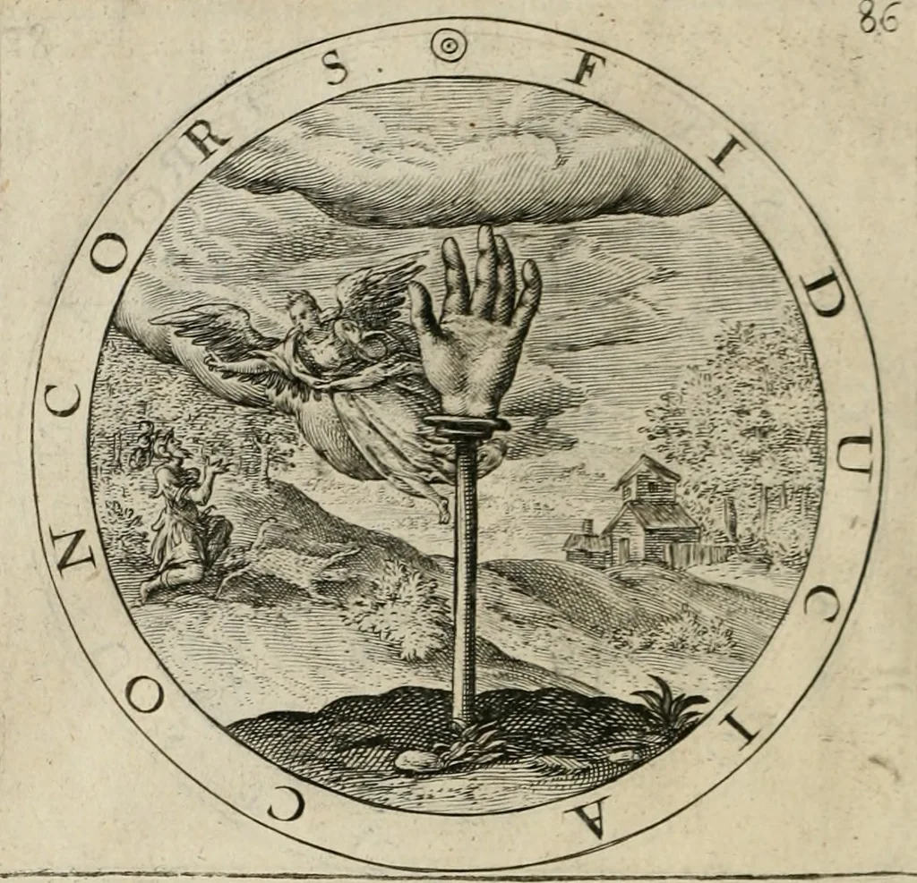 An illustration from A collection of emblemes, ancient and moderne : quickened vvith metricall illustrations, both morall and divine : and disposed into lotteries ..., 1635, leaf 267