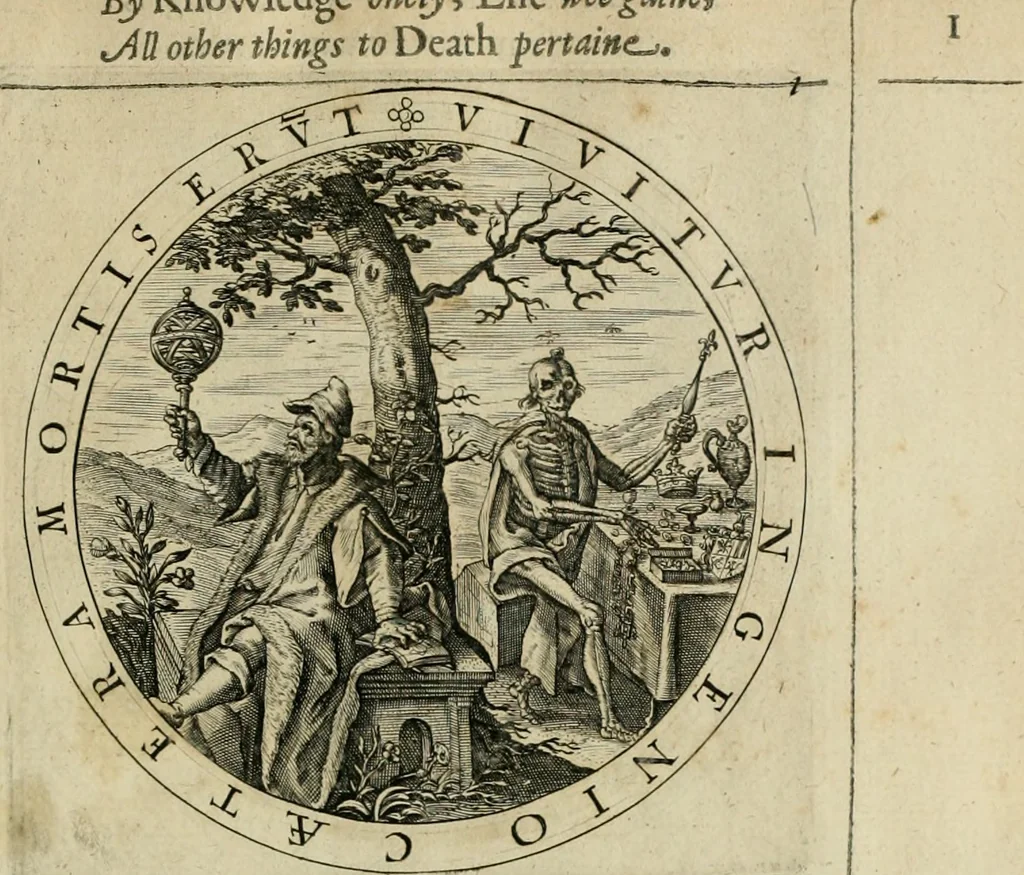 An illustration from A collection of emblemes, ancient and moderne : quickened vvith metricall illustrations, both morall and divine : and disposed into lotteries ..., 1635, leaf 28
