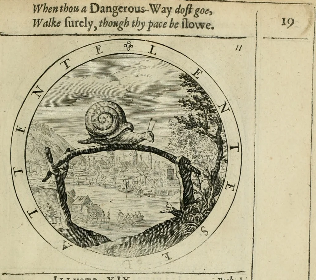An illustration from A collection of emblemes, ancient and moderne : quickened vvith metricall illustrations, both morall and divine : and disposed into lotteries ..., 1635, leaf 46