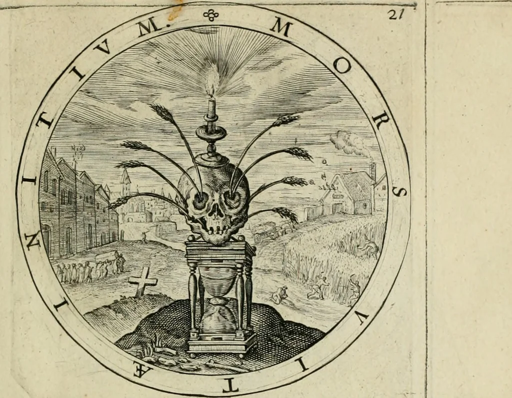 An illustration from A collection of emblemes, ancient and moderne : quickened vvith metricall illustrations, both morall and divine : and disposed into lotteries ..., 1635, leaf 48