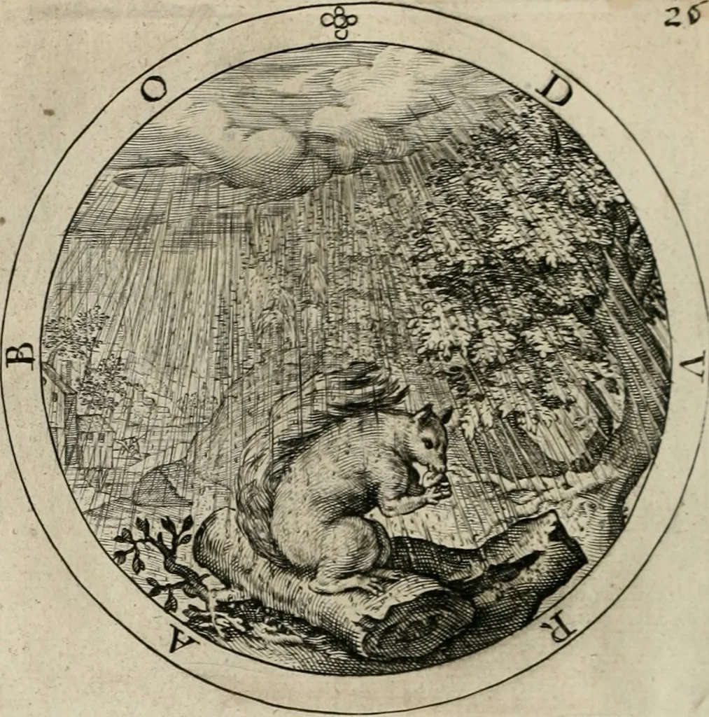 An illustration from A collection of emblemes, ancient and moderne : quickened vvith metricall illustrations, both morall and divine : and disposed into lotteries ..., 1635, leaf 53