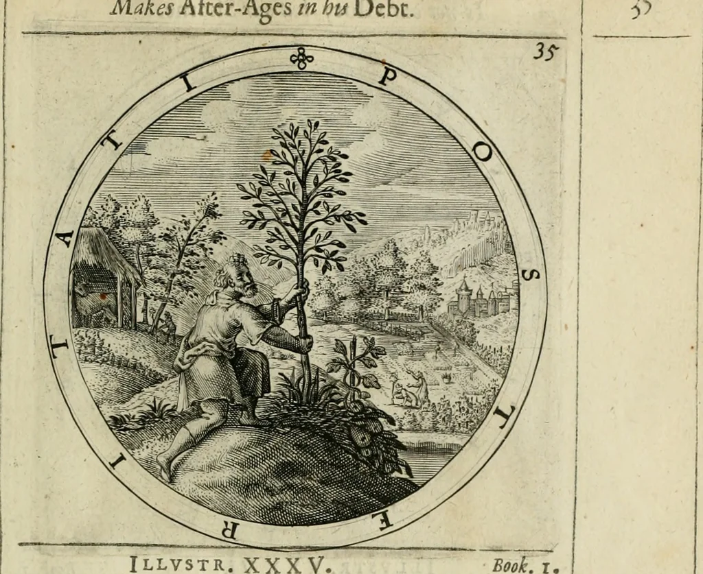 An illustration from A collection of emblemes, ancient and moderne : quickened vvith metricall illustrations, both morall and divine : and disposed into lotteries ..., 1635, leaf 62