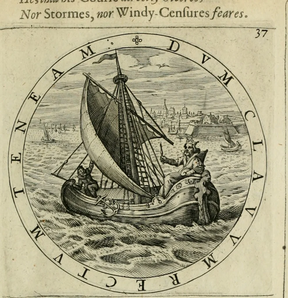 An illustration from A collection of emblemes, ancient and moderne : quickened vvith metricall illustrations, both morall and divine : and disposed into lotteries ..., 1635, leaf 64