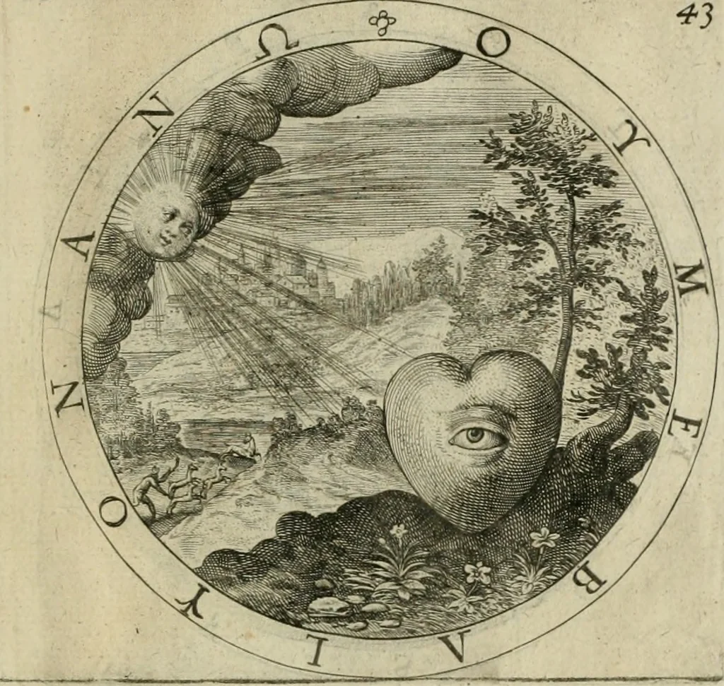 An illustration from A collection of emblemes, ancient and moderne : quickened vvith metricall illustrations, both morall and divine : and disposed into lotteries ..., 1635, leaf 70