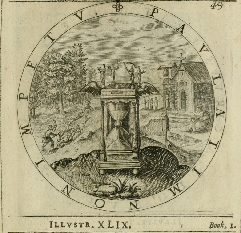 An illustration from A collection of emblemes, ancient and moderne : quickened vvith metricall illustrations, both morall and divine : and disposed into lotteries ..., 1635, leaf 76