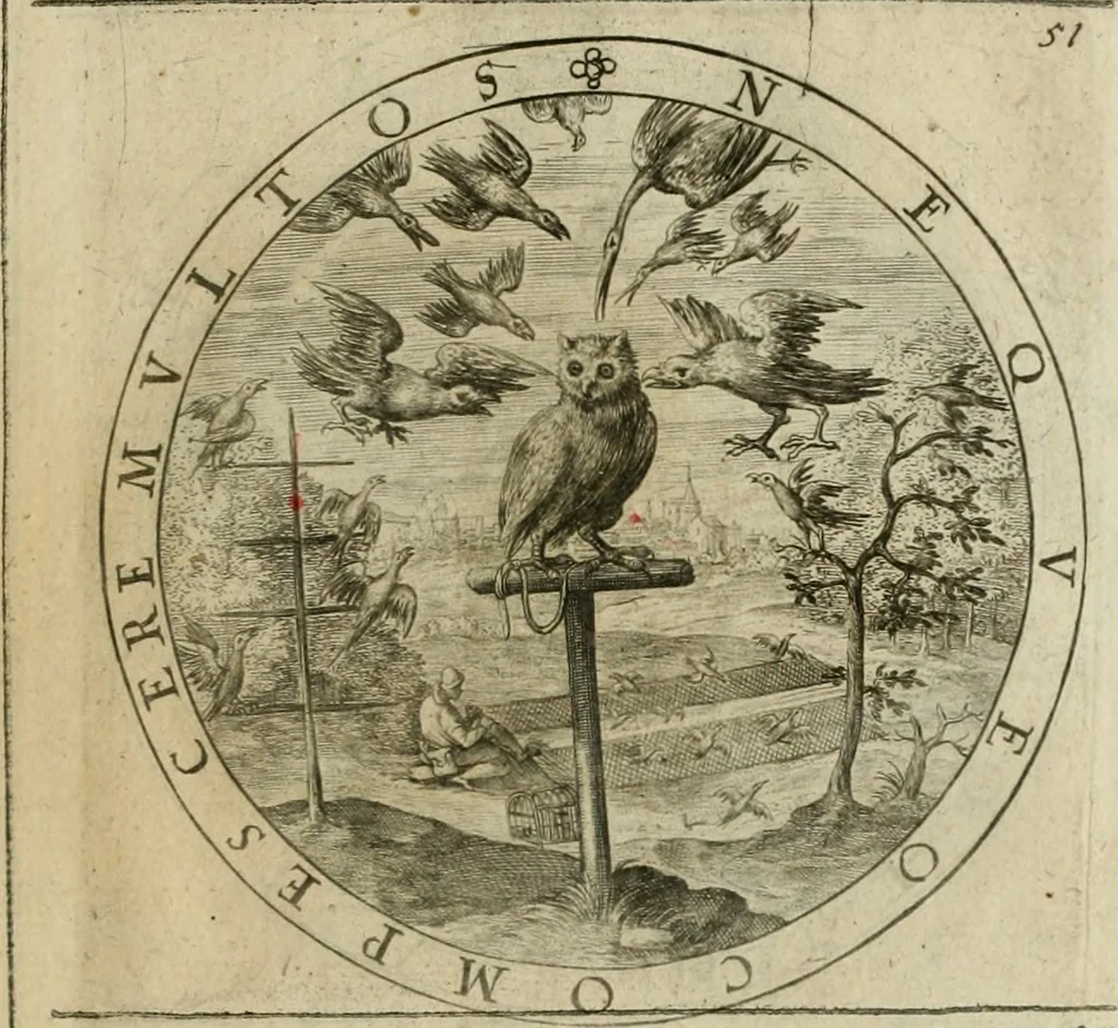 An illustration from A collection of emblemes, ancient and moderne : quickened vvith metricall illustrations, both morall and divine : and disposed into lotteries ..., 1635, leaf 96