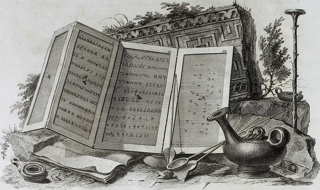 An illustration from Collection of Etruscan, Greek and Roman antiquities from the cabinet of the Honourable William Hamilton, 1766, leaf 11