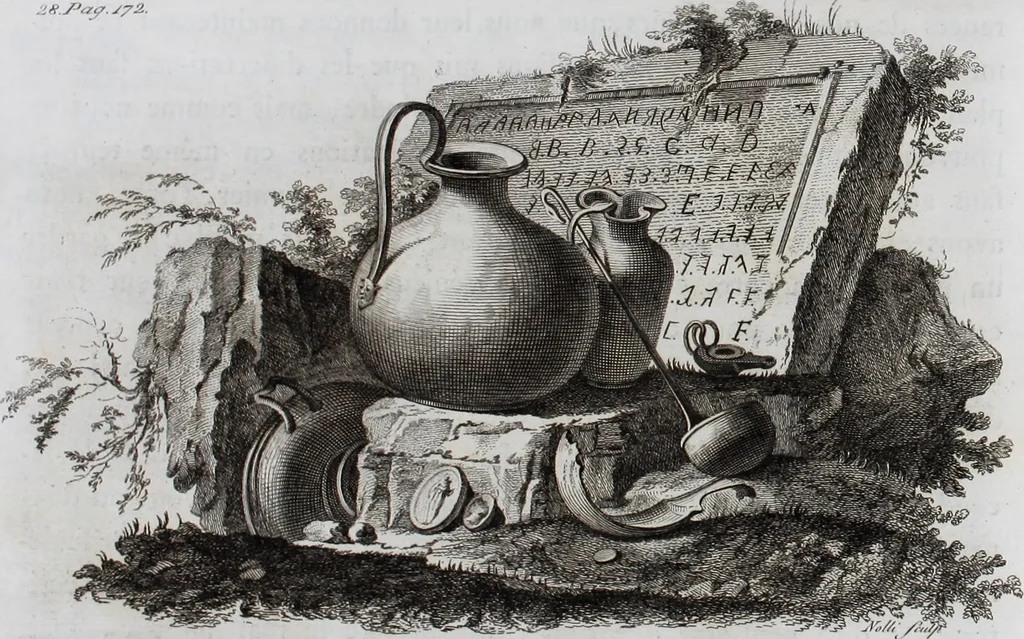 An illustration from Collection of Etruscan, Greek and Roman antiquities from the cabinet of the Honourable William Hamilton, 1766, leaf 197