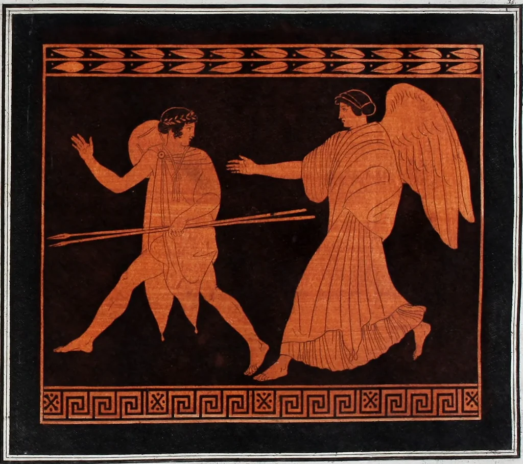 An illustration from Collection of Etruscan, Greek and Roman antiquities from the cabinet of the Honourable William Hamilton, 1766, leaf 218