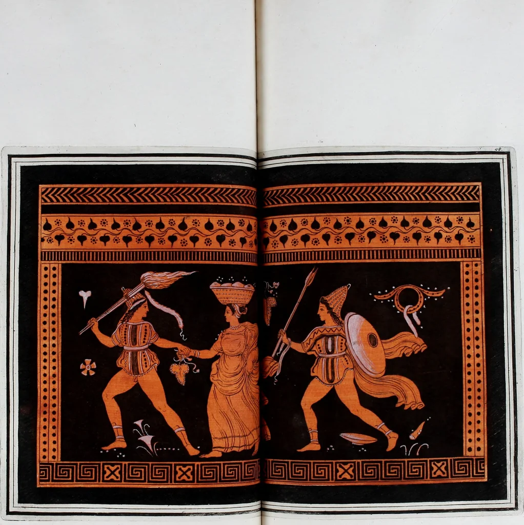 An illustration from Collection of Etruscan, Greek and Roman antiquities from the cabinet of the Honourable William Hamilton, 1766, leaf 247