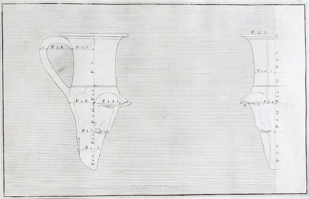 An illustration from Collection of Etruscan, Greek and Roman antiquities from the cabinet of the Honourable William Hamilton, 1766, leaf 252