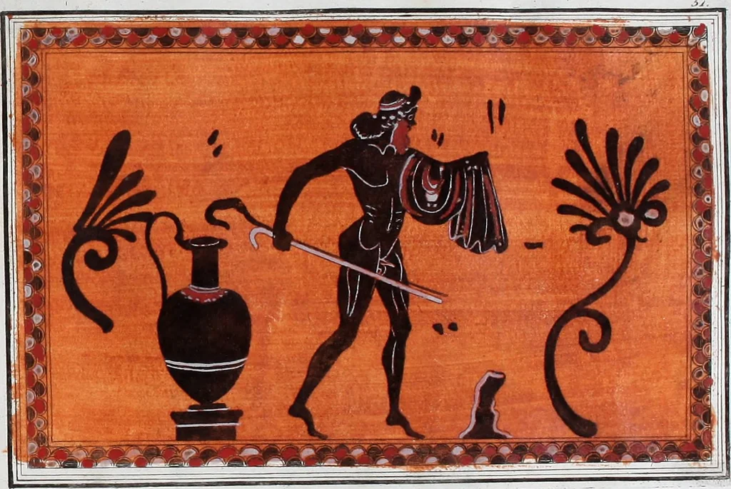 An illustration from Collection of Etruscan, Greek and Roman antiquities from the cabinet of the Honourable William Hamilton, 1766, leaf 254