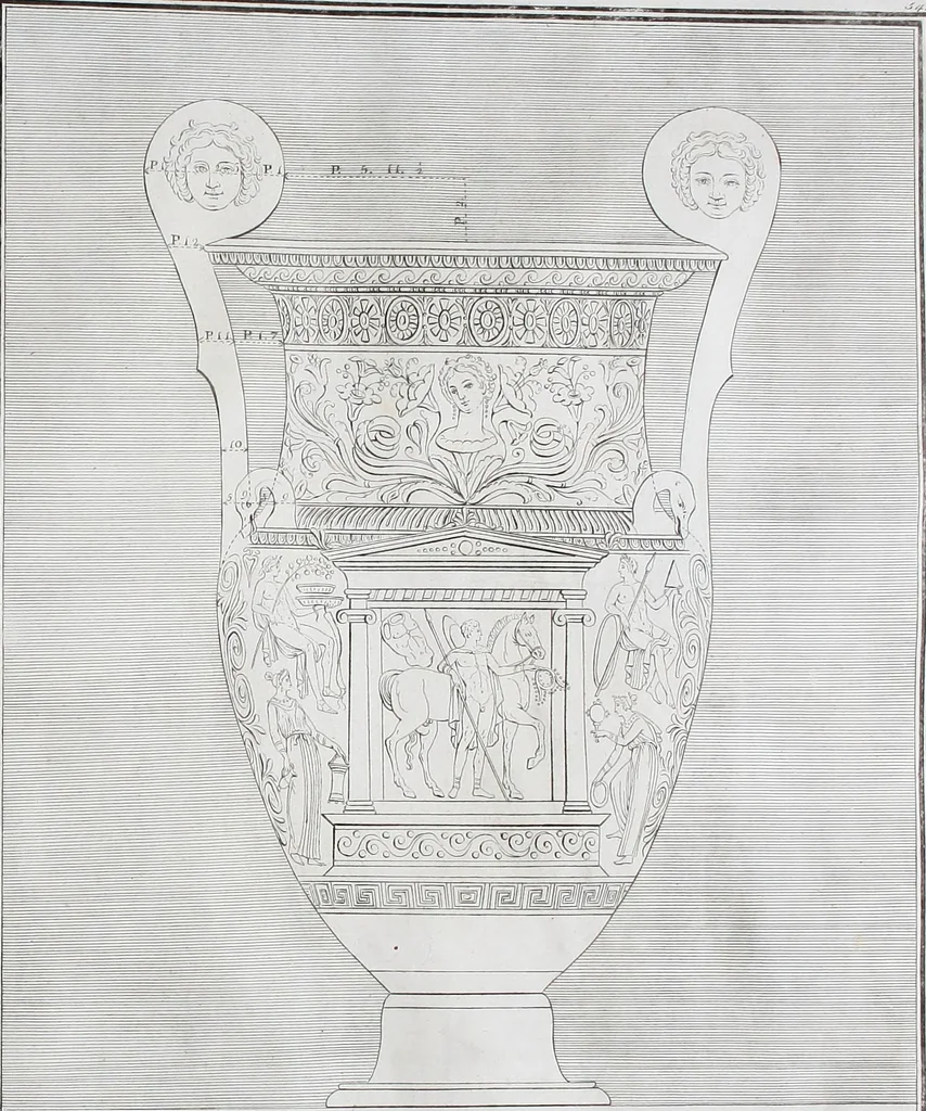 An illustration from Collection of Etruscan, Greek and Roman antiquities from the cabinet of the Honourable William Hamilton, 1766, leaf 260