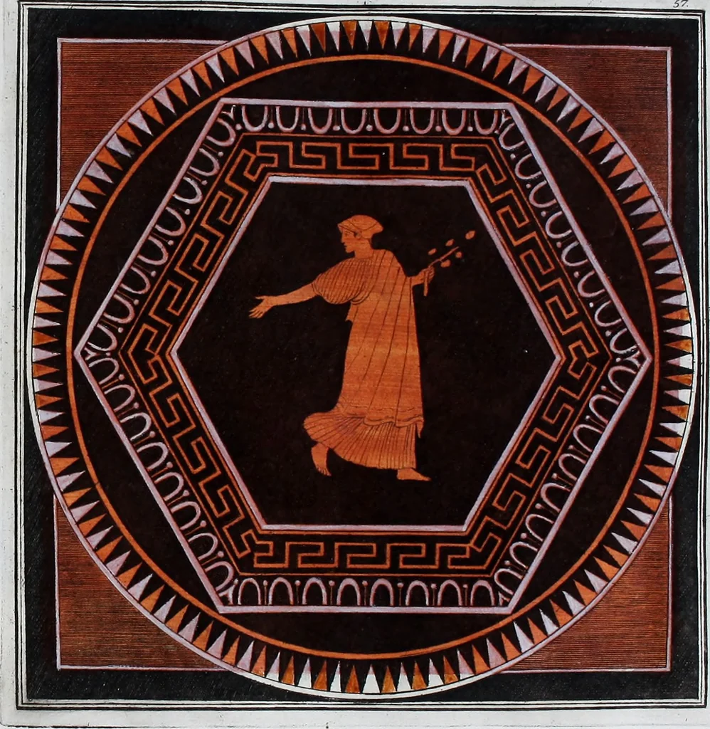 An illustration from Collection of Etruscan, Greek and Roman antiquities from the cabinet of the Honourable William Hamilton, 1766, leaf 270