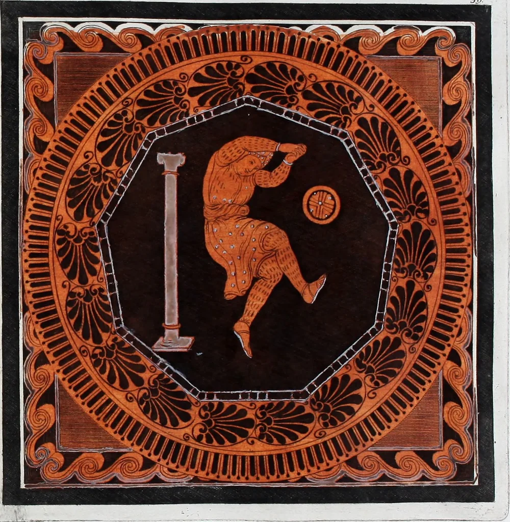 An illustration from Collection of Etruscan, Greek and Roman antiquities from the cabinet of the Honourable William Hamilton, 1766, leaf 274