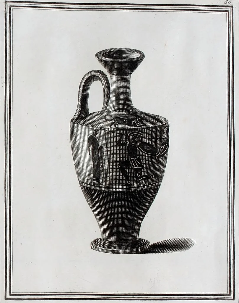 An illustration from Collection of Etruscan, Greek and Roman antiquities from the cabinet of the Honourable William Hamilton, 1766, leaf 276