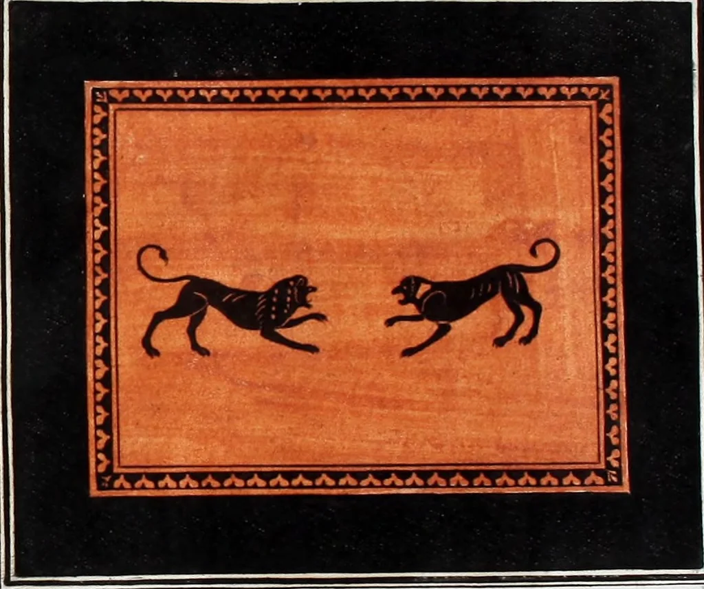 An illustration from Collection of Etruscan, Greek and Roman antiquities from the cabinet of the Honourable William Hamilton, 1766, leaf 282