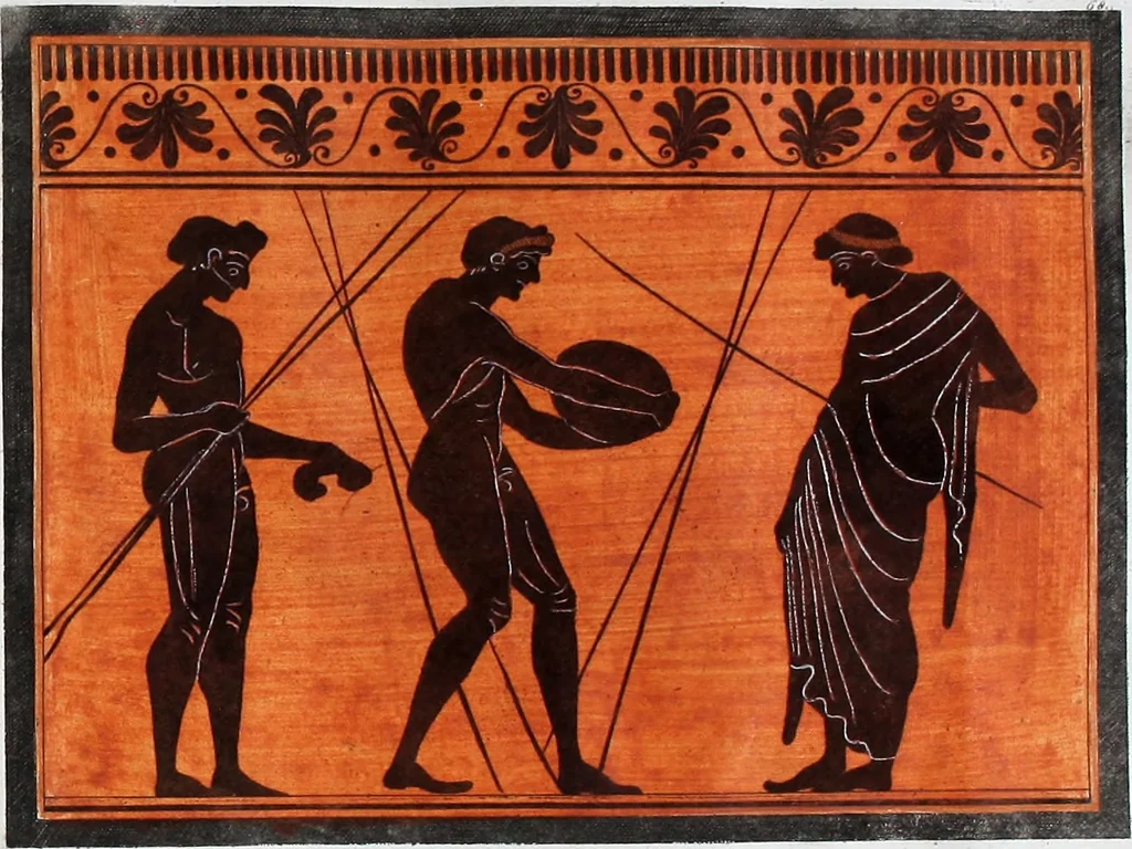 An illustration from Collection of Etruscan, Greek and Roman antiquities from the cabinet of the Honourable William Hamilton, 1766, leaf 292