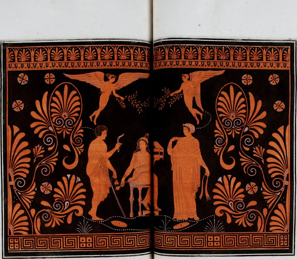An illustration from Collection of Etruscan, Greek and Roman antiquities from the cabinet of the Honourable William Hamilton, 1766, leaf 305