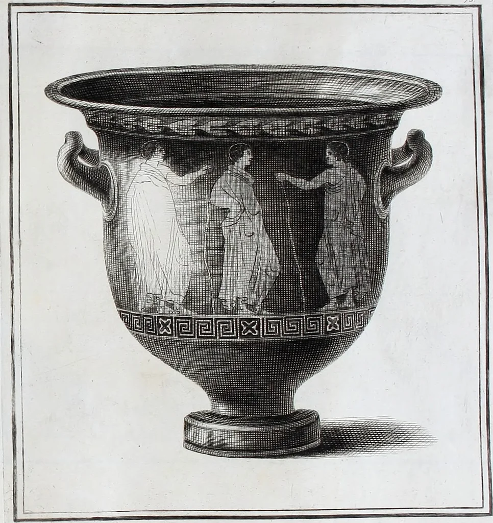 An illustration from Collection of Etruscan, Greek and Roman antiquities from the cabinet of the Honourable William Hamilton, 1766, leaf 308