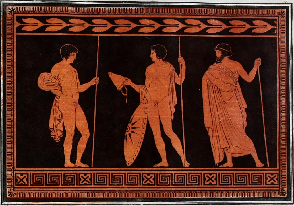 An illustration from Collection of Etruscan, Greek and Roman antiquities from the cabinet of the Honourable William Hamilton, 1766, leaf 312