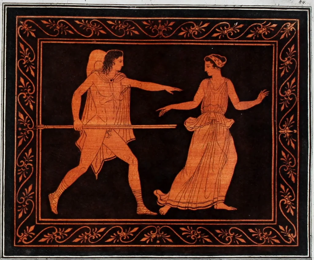 An illustration from Collection of Etruscan, Greek and Roman antiquities from the cabinet of the Honourable William Hamilton, 1766, leaf 326